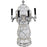 White Marble Ceramic 4 Tap Glycol Tower - Chrome Accents - Beverage Time